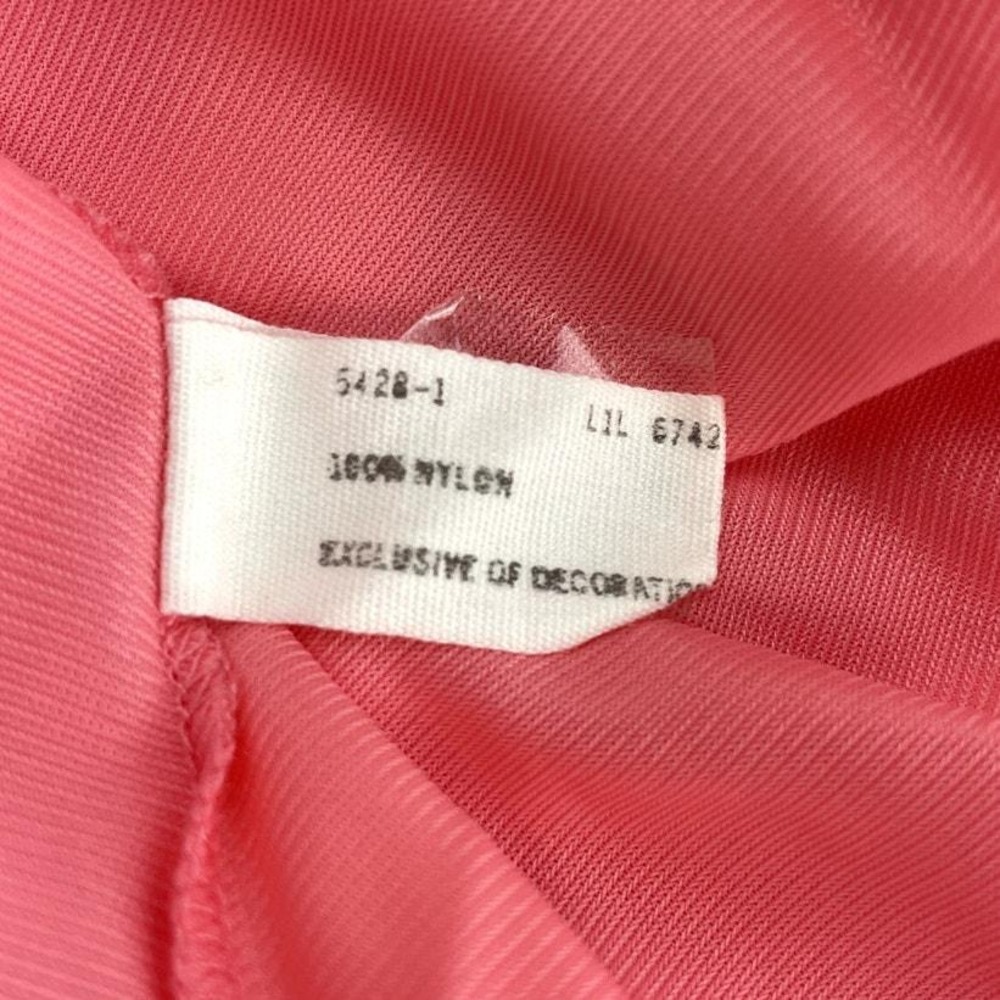 Vintage Pink Womens (M) Nightgown 70s Satin Trim Bow Nightie Coquette Lingerie - Picture 8 of 8